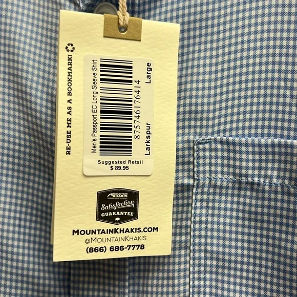 Men’s mountain khaki travel stretch sport shirt NEW WITH TAGS - Picture 4 of 6